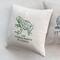 Hello Honey® Natural & Green Frog "The Kissing Booth is Closed" Linen Blend Pillow with French Knots